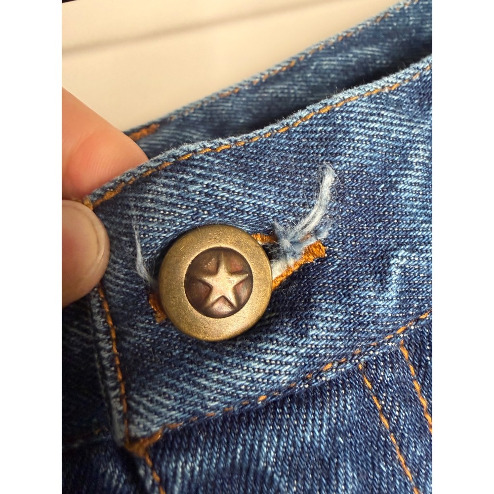 Vintage 90s Nike Air Embroidered Logo Carpenter Jeans Hip Hop 38 Denim Baggy - Picture 4 of 12